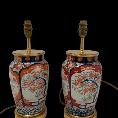 A pair of Imari Porcelain Table Lamps